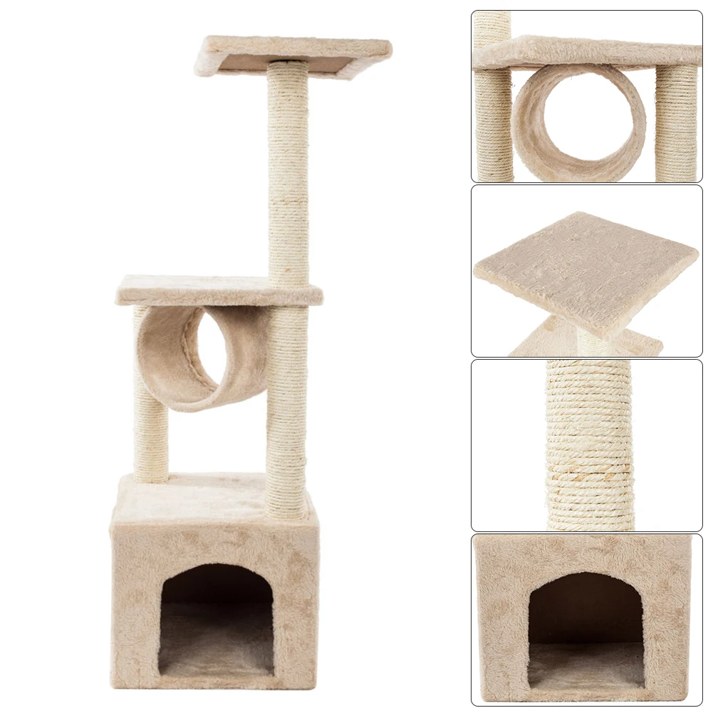 

Kitten Plush Cylinder Rack Funny Cat House Toys Cat Jumping Shelf Scratching Board Pet Climbing Frame Pet Supplies Kitten Toys