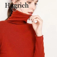 2020 Autumn Winter Cashmere Womens Sweaters Thick Turtleneck Pullover Loose Elastic Pile Neck Womens Knitted Bottoming Shirt