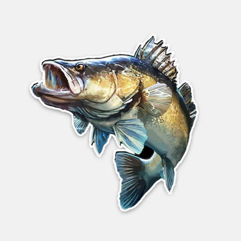Fishing Bass Sticker Custom Personality Animal Fish PVC Car Styling Decal Lure Tackle Accessories Stickers | Спорт и развлечения