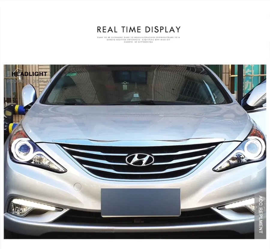 VLAND 2 шт. головная лампа для Hyundai Sonata фары в сборе Bi xenon объектив проектор