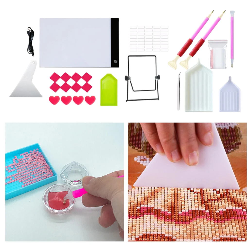 

LED Light Table, Bracket And Diamond Painting Tool Set for 5D