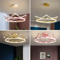 2022 new restaurant chandelier light luxury post modern bedroom creative crown living room ring chandelier free shipping