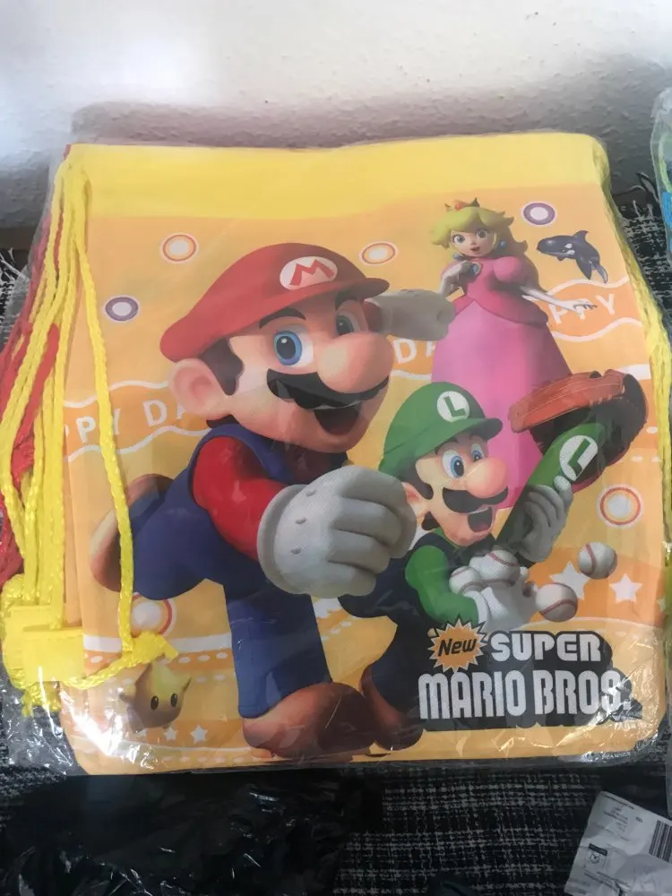 24 шт. нетканый Подарочный мешочек на шнурке маленький super mario bros тематическая вечеринка на день рождения подарки детям для плавания школьные рюкзаки