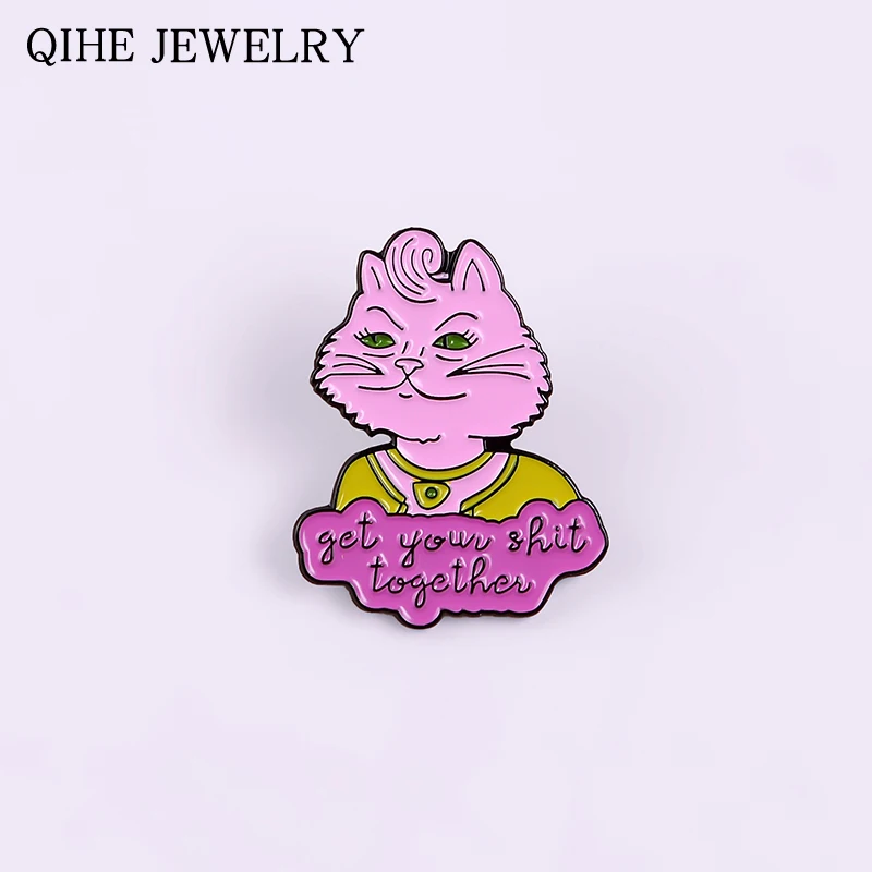 

Princess Carolyn Enamel Pin Cartoon Character Badge Pink Cat Lady Brooch Lapel Pins Button Fashion Jewelry Gift for Women Men