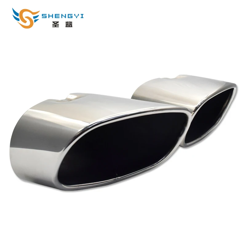 Высокое качество! Одна пара двойных наконечников для глушителя выхлопной трубы