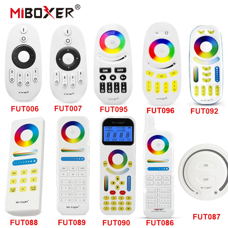 MIBOXER Remote 2.4G RF Wireless Remote RGB+CCT Controller FUT006 FUT007 FUT86 FUT087 FUT088 FUT089 FUT090 FUT092 FUT095 FUT096