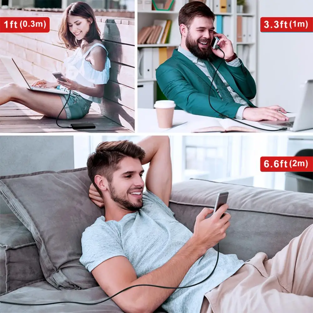 5А Micro USB Type C кабель LED мобильный телефон зарядное устройство для Android Быстрая