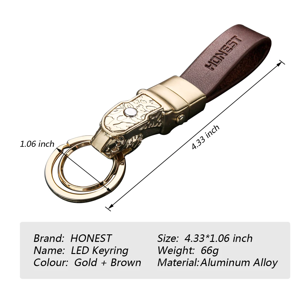 Автомобильный Леопардовый кожаный брелок светодиодный светильник для