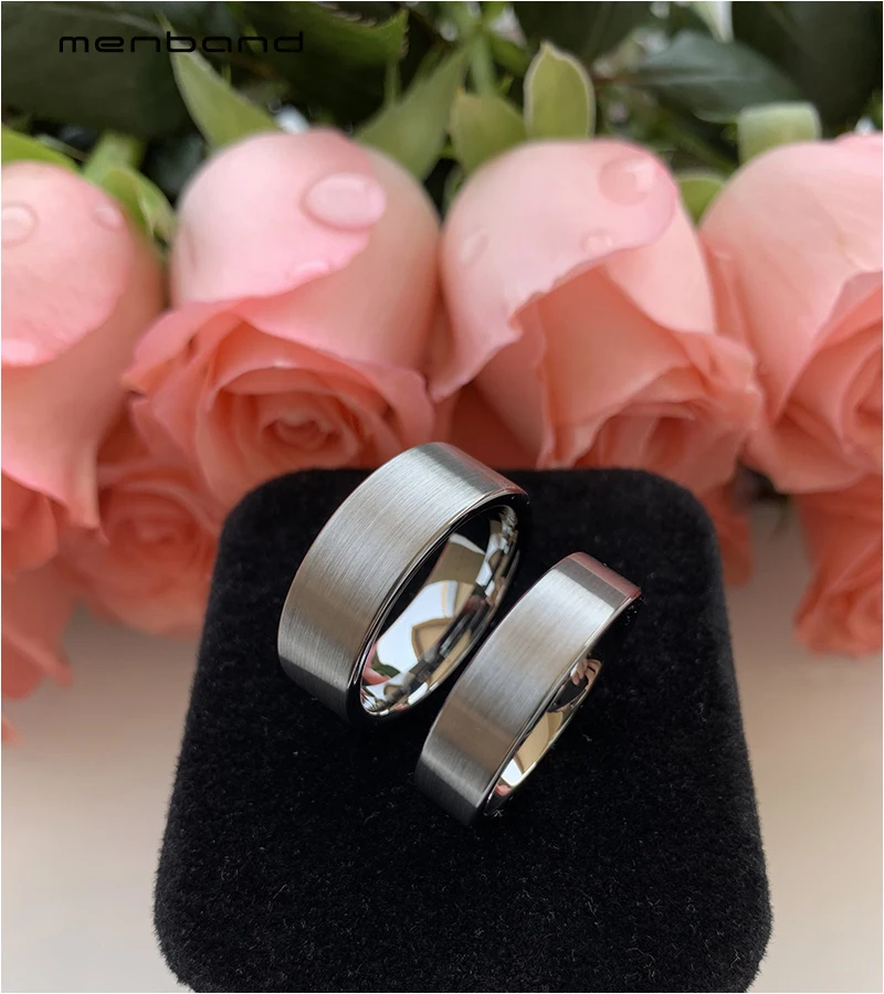 Классические мужские и женские вольфрамовые обручальные трубы с начесом 6 мм 8