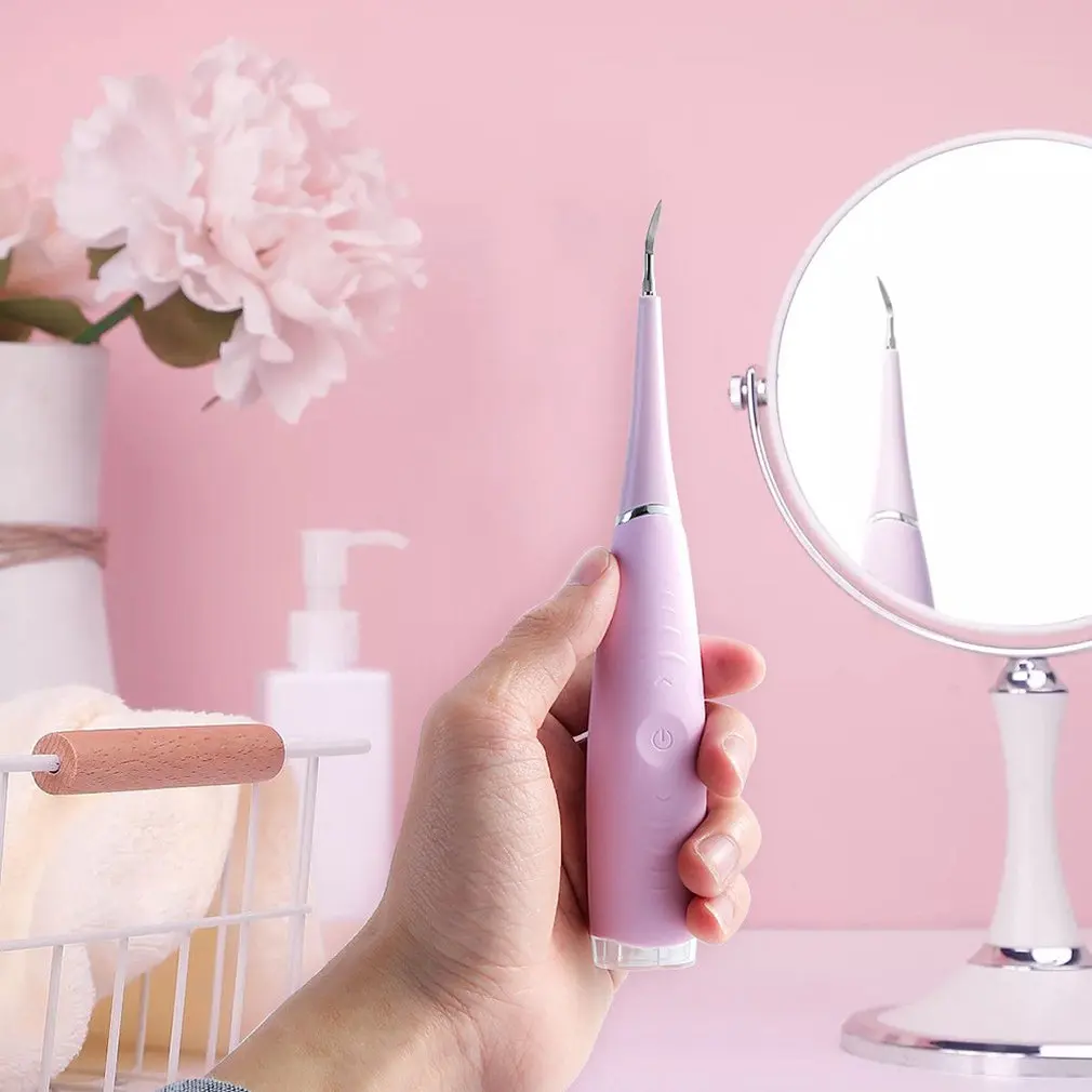 

Electric Sonic Dental Scaler Tooth Calculus Remover Tooth Stains Tartar Tool Dentist Whiten Teeth Whitening Health Hygiene white