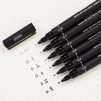 high quality hook pen 0 05 0 1 0 2 0 3 0 5 0 8mm engineering drawing office writing gift pen black ink neutral pen