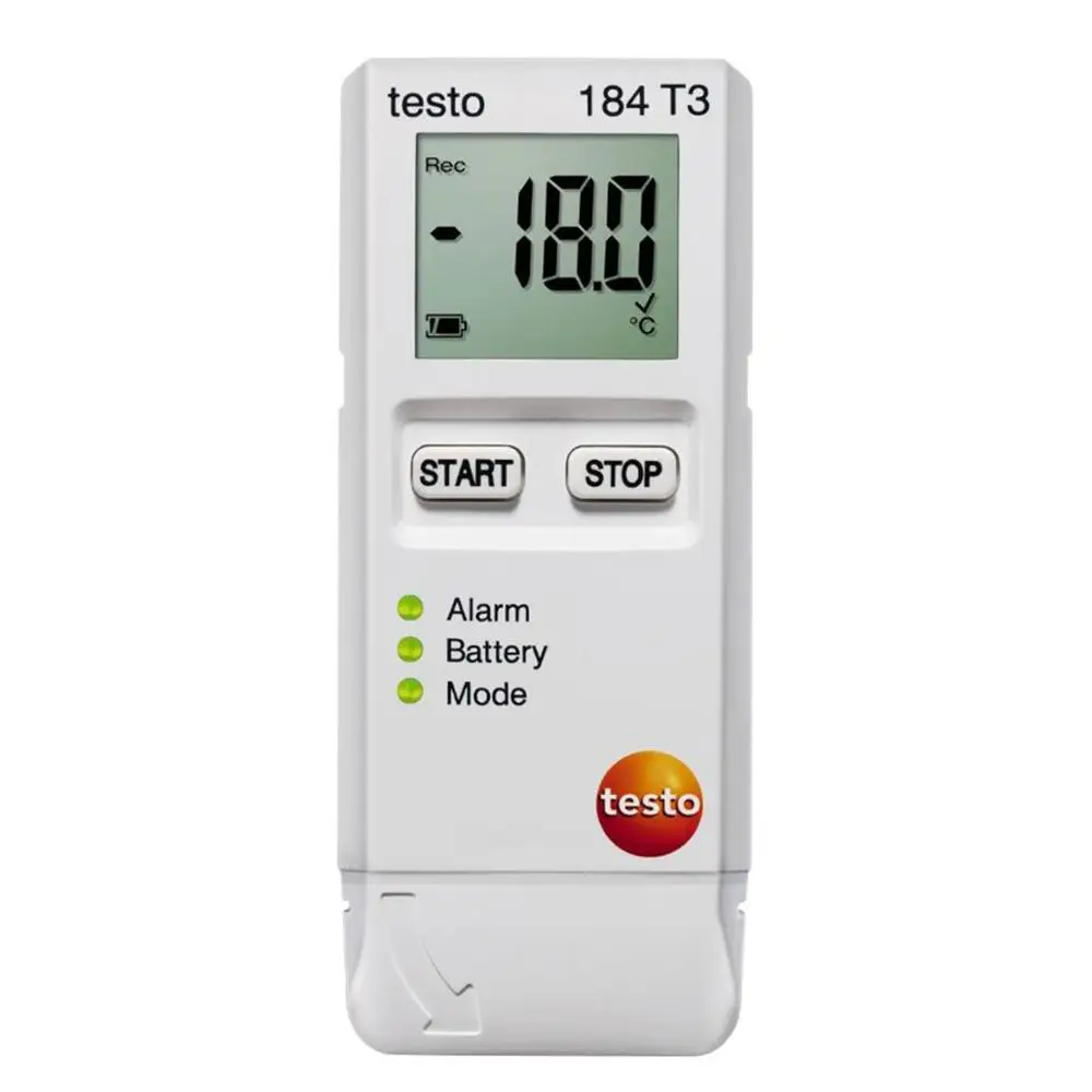 Testo 184 T3 Temperature USB транспорт регистратор данных с ЖК дисплей Дисплей IP67 класс