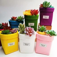 13 color felt flower pots mini succulents macetas plant pot garden accessories multifunction storage bag home desktop flowerpot