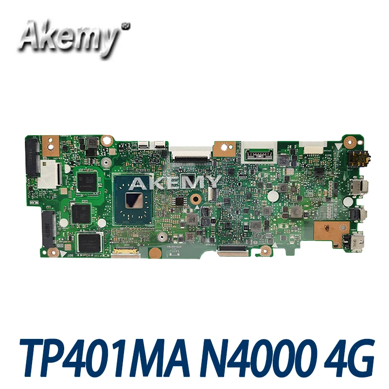 

For Asus Vivobook Flip TP401MA TP401M Motherboard N4000 4GB RAM not with SSD
