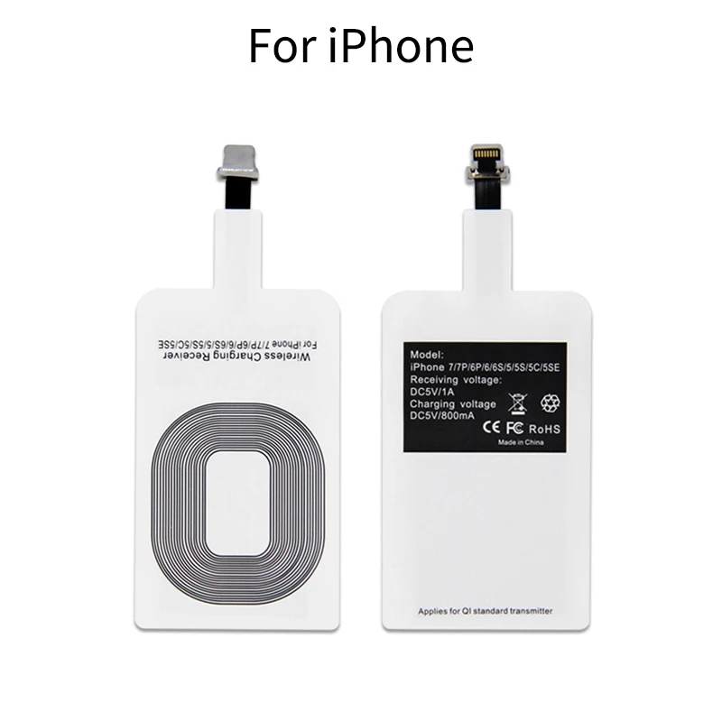 Беспроводной приемник зарядного устройства для iPhone Type C Быстрая Зарядка Qi