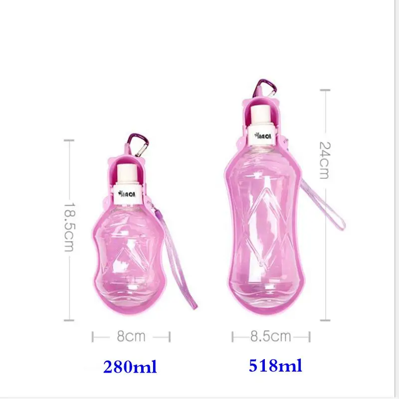 Портативная пластиковая бутылочка для воды домашних животных 250 мл складные