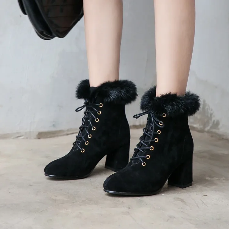 Женские повседневные ботинки 2019 женские на высоком каблуке в западном стиле