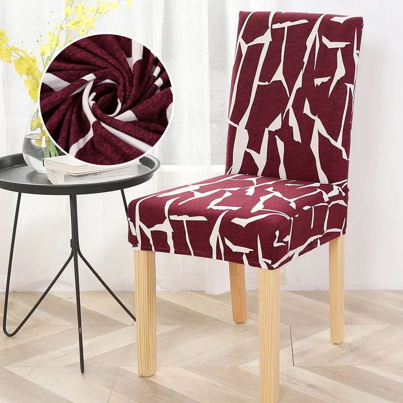 Spandex Elastic Flower Printing Chair Cover Four Seasons Wedding Anti-dirty Dining Seat for Banquet Party | Дом и сад