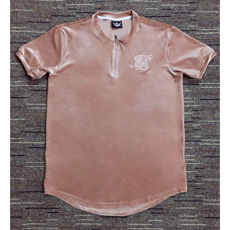 Мужская свободная шелковая футболка Повседневная с коротким рукавом для лета |