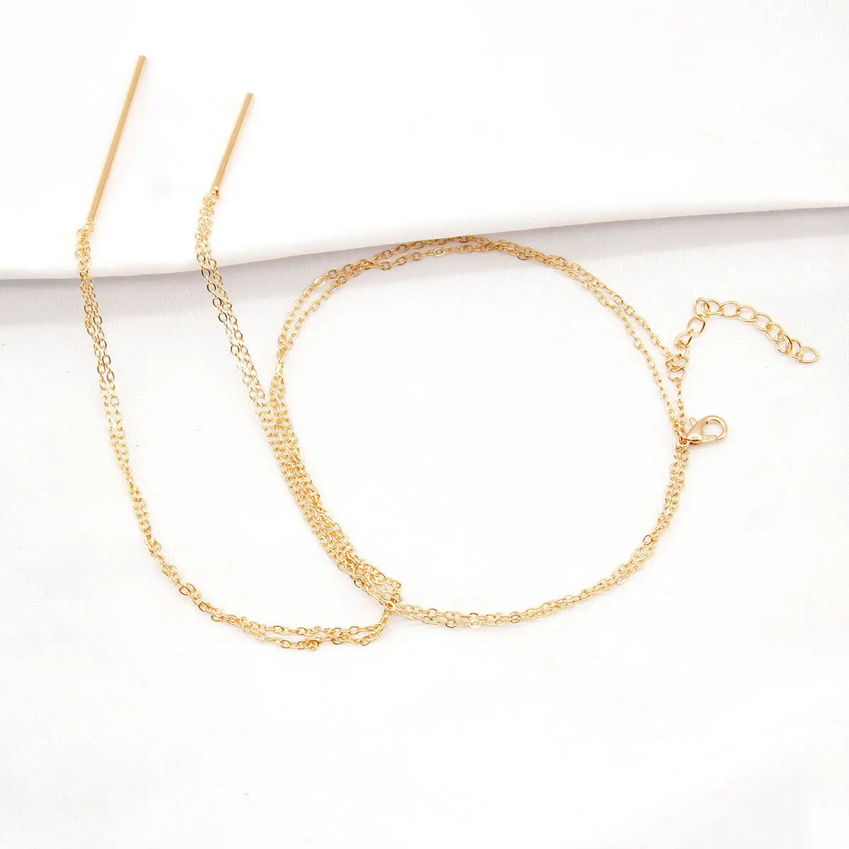 Женское креативное ожерелье до ключицы длинное многослойное с кулоном из