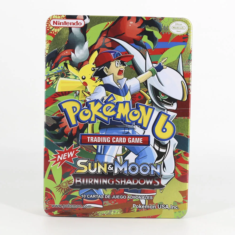 TAKARA TOMY Pokemon Trading Card Game Flash Cards Collections GX Evolutions Toys Metal Box Big Shining TCG 69pcs | Игрушки и хобби