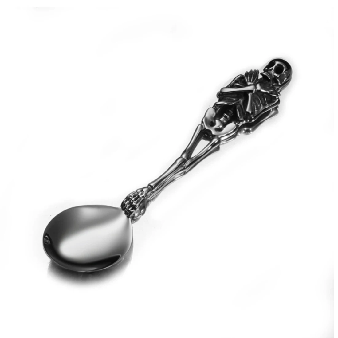 

Новое поступление, нержавеющая сталь в стиле панк, Череп, скелет, суповая ложка, столовые приборы, столовые приборы, кухонные столовые прина...