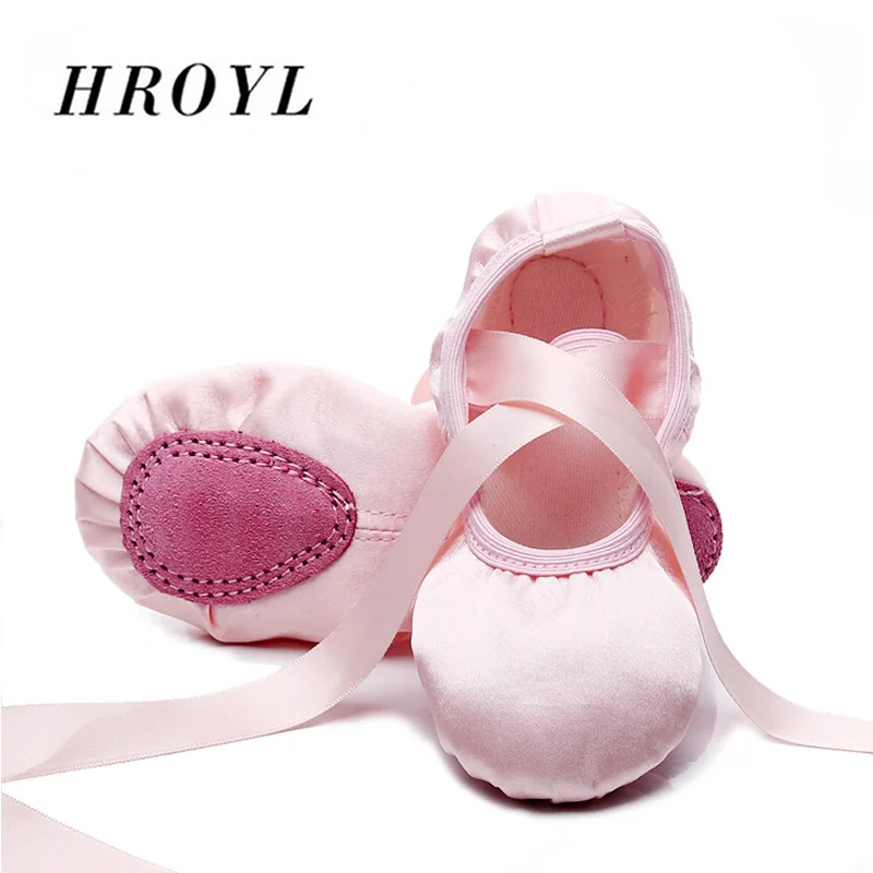 

New brand Ballet Dance Shoes For Girls Women professional Ballet Shoes Kids Children slippers Soft Sole practice Shoes satin