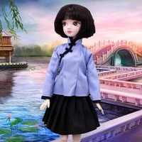 16 bjd clothes for barbie doll outfits traditional chinese student style dress shirt top skirt 11 5 dolls accessories baby toy