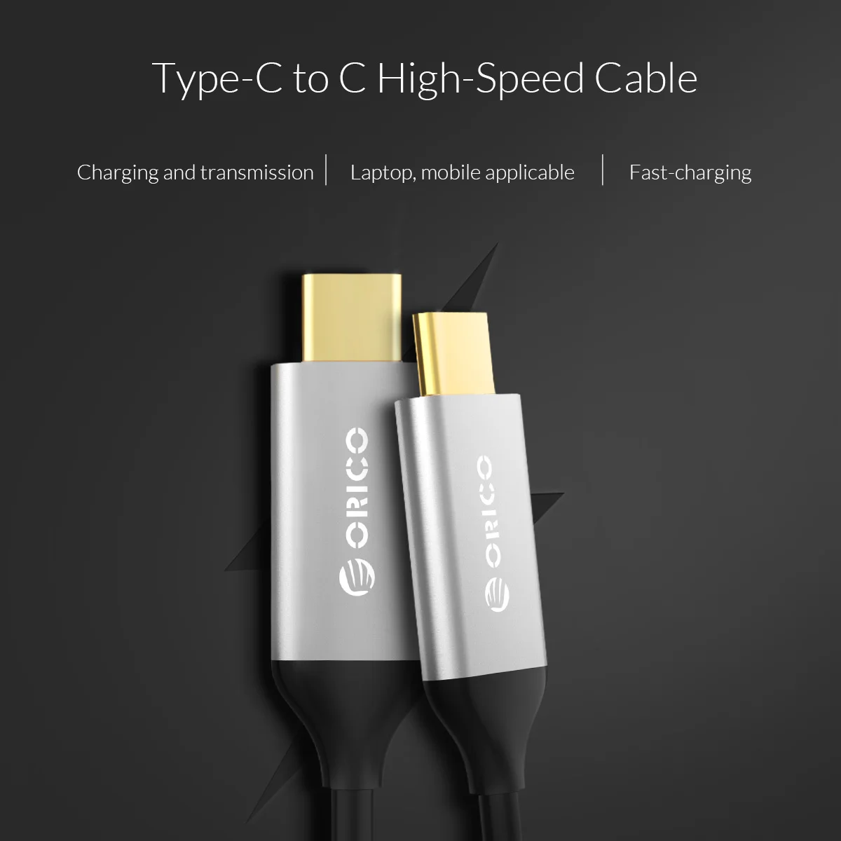 Кабель ORICO USB 3,1 type C-type c 10 Гбит/с 5А QC3.0 для быстрой зарядки кабель type-c для мобильного телефона Macbook Matebook ноутбука