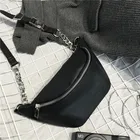 Модная поясная сумка из искусственной Lychee кожи с цепочкой, водонепроницаемая сумка Bananka с защитой от кражи, женская сумка с ремнем для прогулок и покупок