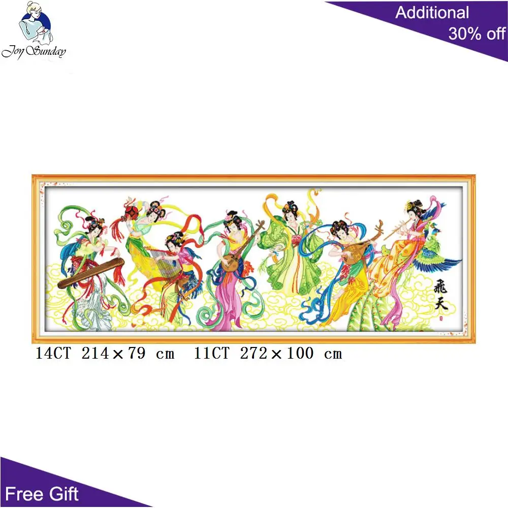 Joy Sunday китайская Фея Needlecraft R738 14CT 11CT Счетный и штампованный домашний декор