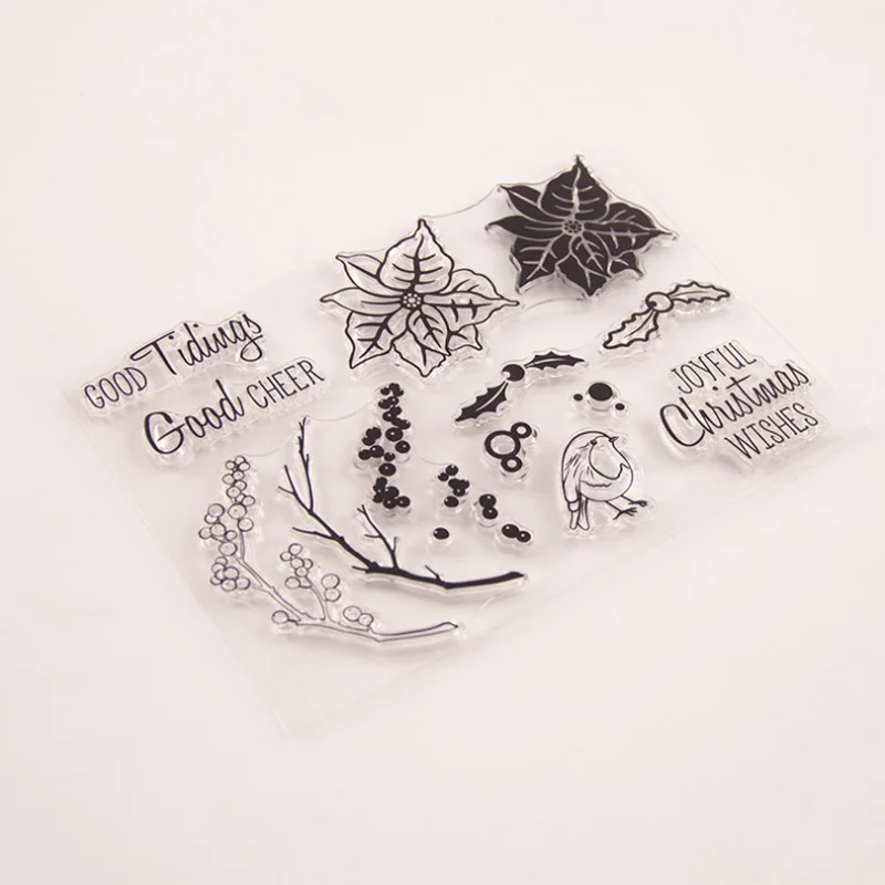 1pc лист фрукты прозрачный силиконовый штамп уплотнение для скрапбукинга