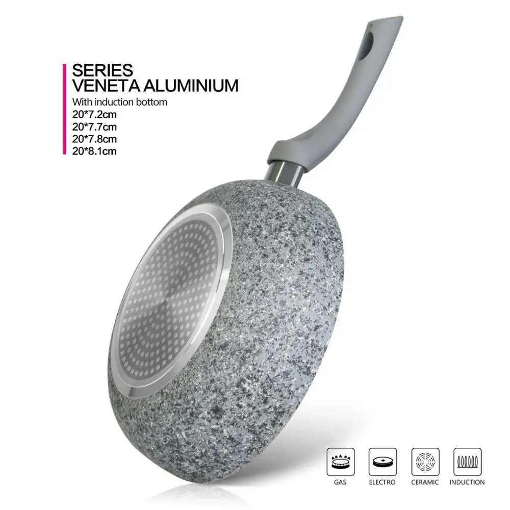 Fissman глубокая сковорода 3-слойная антипригарная с мраморным покрытием кованая