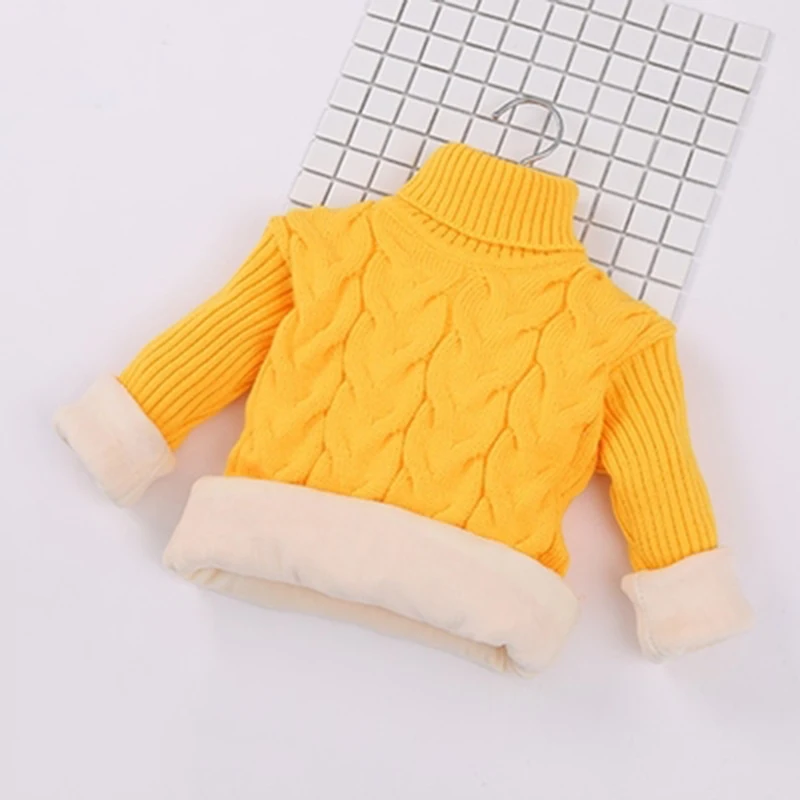 Детский свитер для мальчиков и девочек бархатные толстые теплые вязаные наряды с