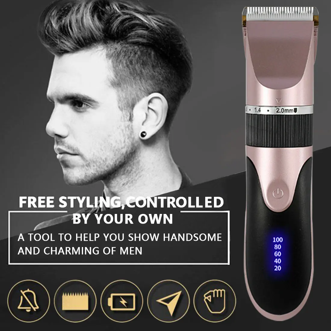 

Машинка для стрижки волос Мужская аккумуляторная с зарядкой от Usb