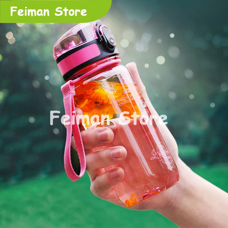 Пластик спортивные бутылки воды 350/500 мл рисунок плодов лимона шейкер для чая