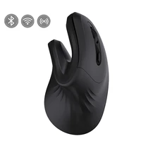 Bluetooth 4 0 Ergonomic Wireless Mouse 2 4G Optical Vertical Mice For Computer Notebook 1000 1600 2400 DPI Black