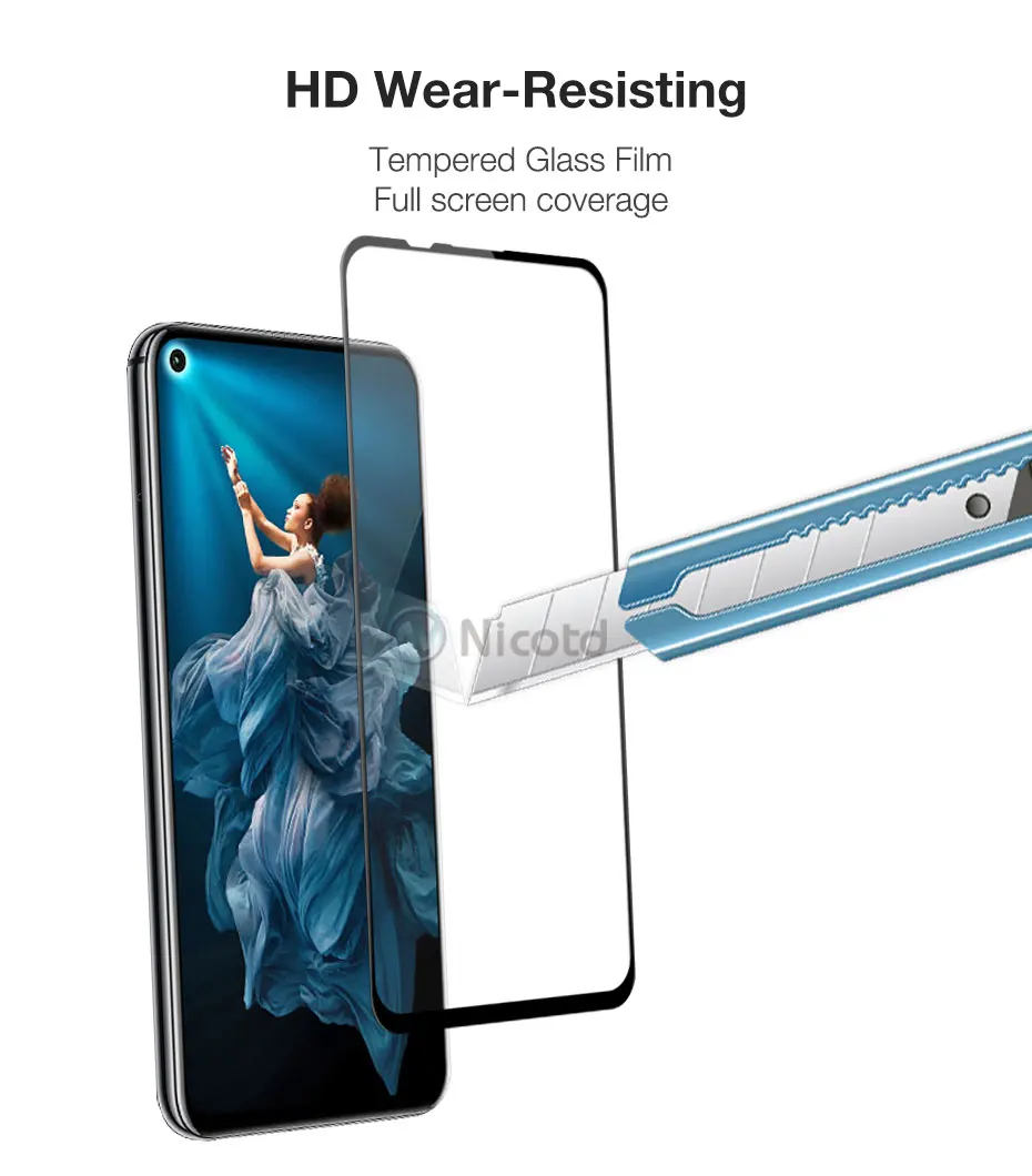 Закаленное стекло для Honor 20 Pro Lite 20i View V30 8X 9X 10 Pay 8 9 | Мобильные телефоны и