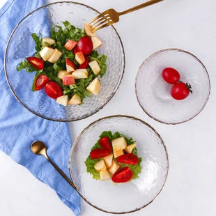 6 дюймов Прозрачный большой холодный стеклянный Салат чаша лапши быстрого