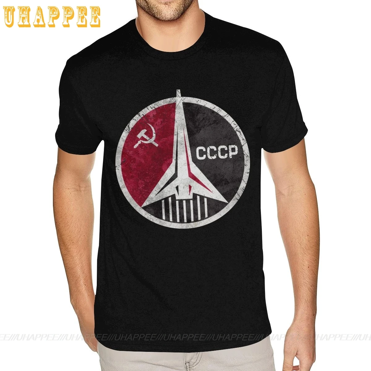

CCCP Soviet Rocket Short Sleeve Tshirt 5XL For Men's Crazy Tee Shirts
