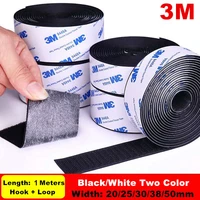 moq 1m 2025303850mm strong self adhesive fastener tape nylon hooks and loops sticker velcros adhesive 3m glue magic for diy