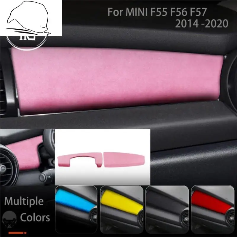 

Turn Fur Suede Wrap ABS Cover For Mini Cooper Hatch F55 F56 F57 Cabrio 2014-2020 Dashboard Instrument Panel Trim Car Moulding