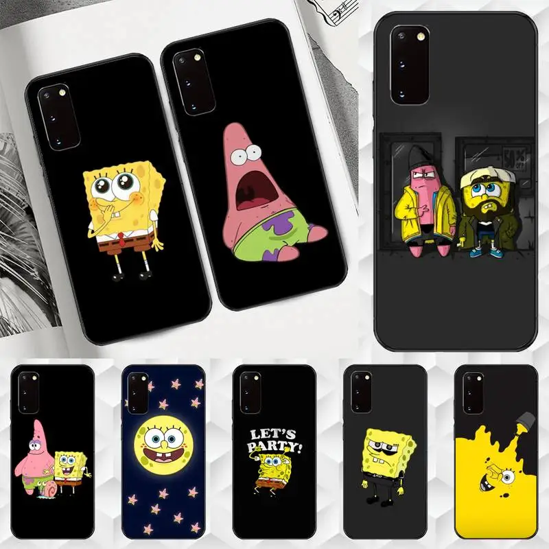 

Cartoon-Sponges-Cute-Bob Phone Case For Samsung A71 A80 A91 A01 A02 A11 A12 A21 A31 A32 A20E Cover Coque