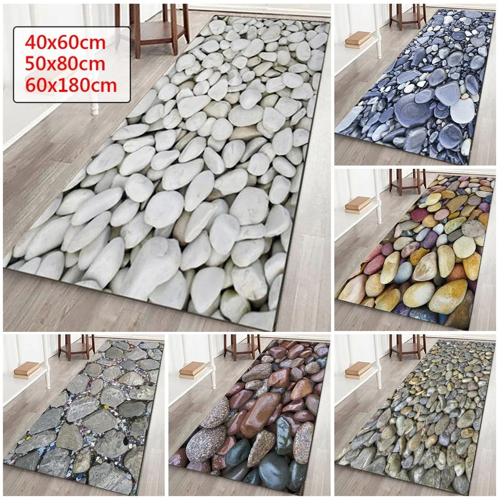 Коврик WUJIE с 3D принтом из искусственной гальки для ванной комнаты коврик прихожей