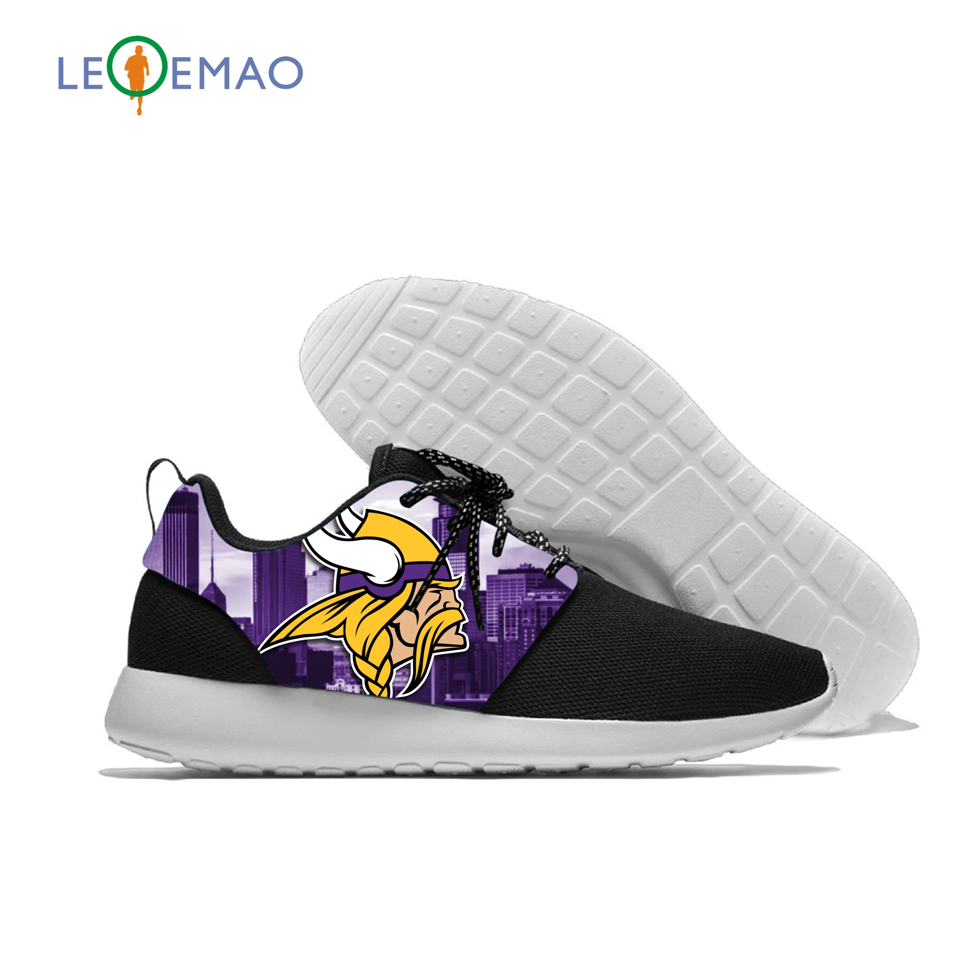 

Running Vikings Casual Shoes For Men Sneakers Print Breathable Funny Lightweight Minnesota Fans Football Fans Sport Shoes