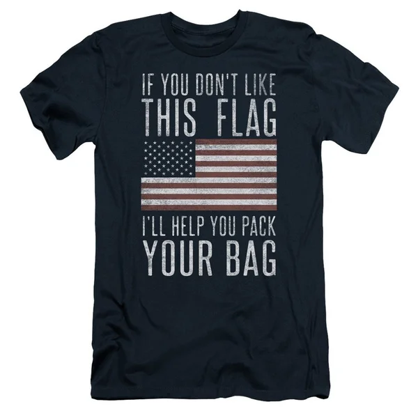 

American Flag Shirt Pack Your Bag Slim Fit T-shirt