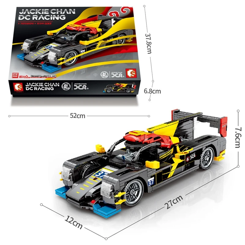 

705800-705804 Jackie Chan DC team 1:18 car model puzzle assembling small particle building blocks Children's gift