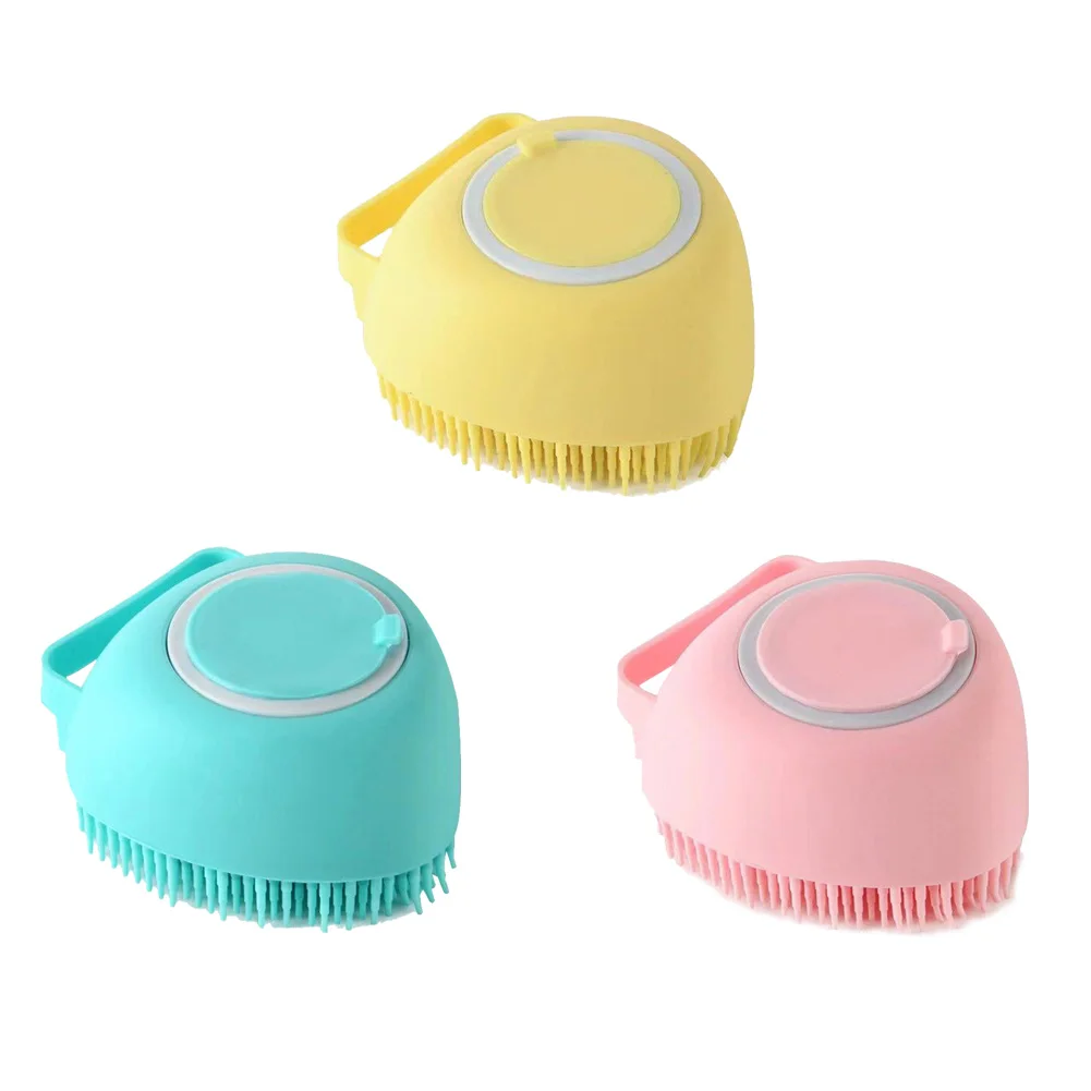 

Silicone Rubber Pet Bath Massage Brush Dog Puppy Shampoo Scrubbing Cleaning Grooming Comb Shower Shampoo Brush SPA Massage