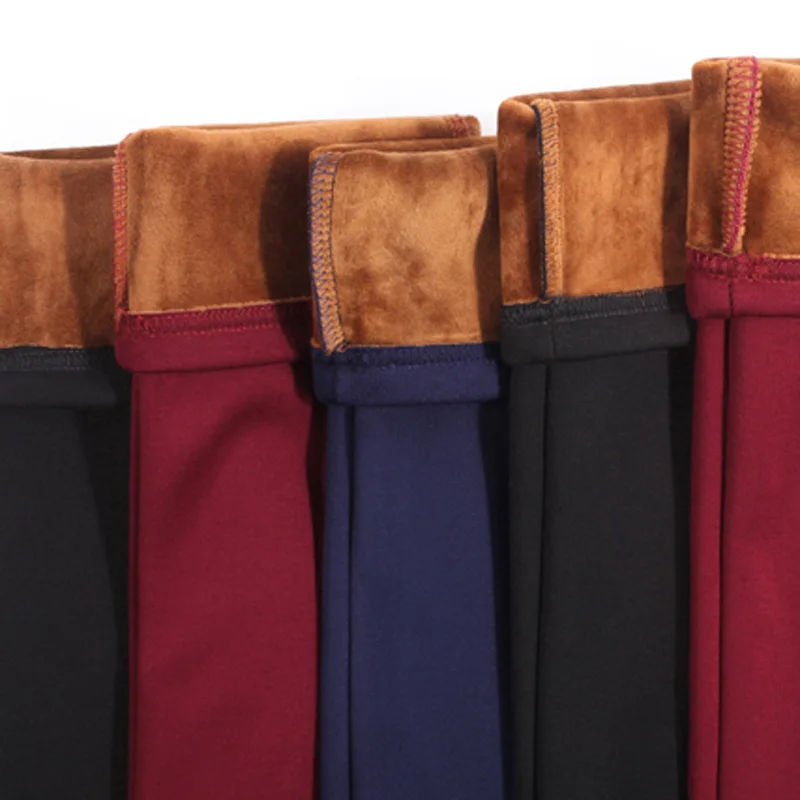 

2020 Autumn Winter Women Pencil Pants Fashion Silm Plus Velvet Female High Waist Female Warm Oversize Soild Casual Trousers
