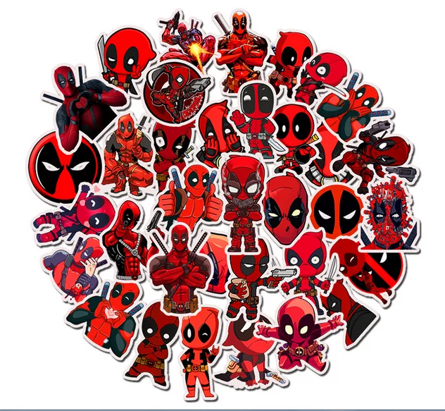 35 шт наклейки Дэдпул пакет фильмы Персонаж Стикер для DIY скейтборд мотоцикл багаж